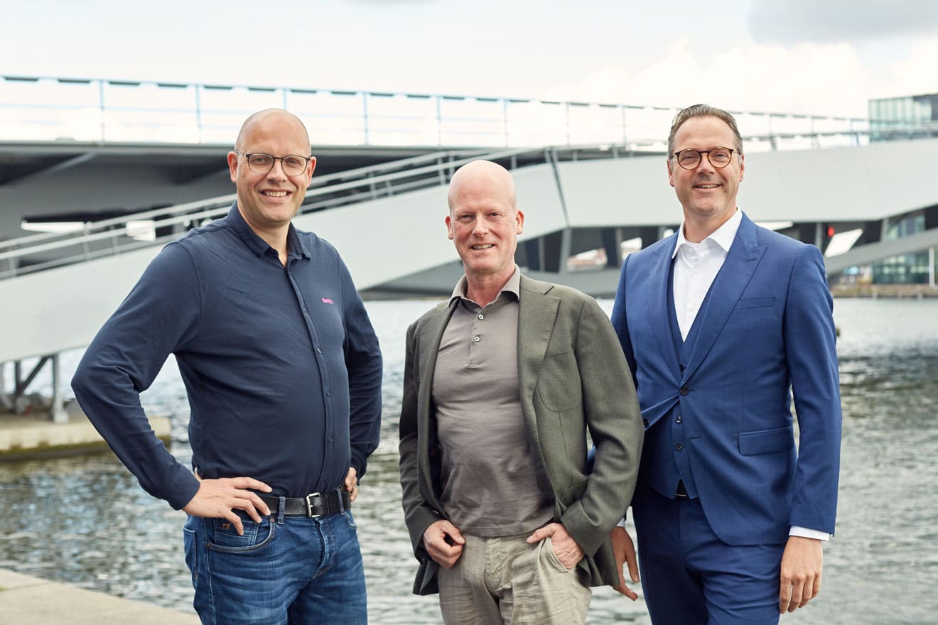 Frans ter Borg (Quanza), Marcel van Opzeeland (Juniper Networks), Ruben van den Brink (AMS-IX)