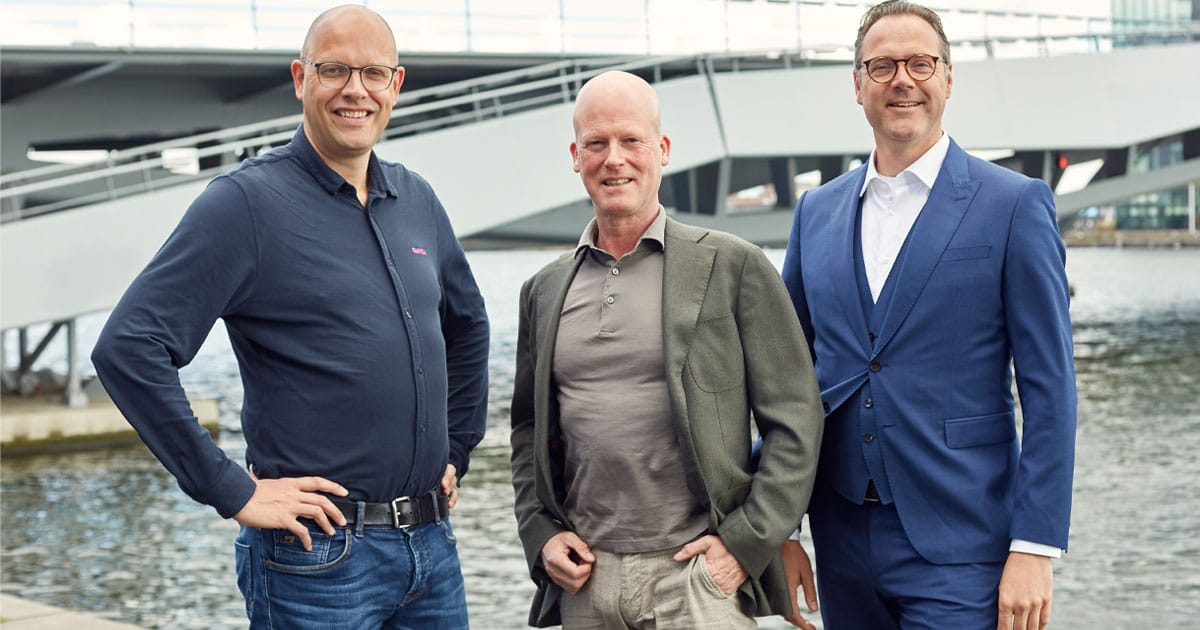 Frans ter Borg (Quanza), Marcel van Opzeeland (Juniper Networks), Ruben van den Brink (AMS-IX)